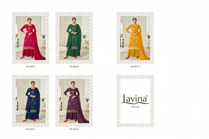 LAVINA LAVINA VOL-131 Latest Heavy Fancy Festive Wear chinon Embroidery Work Designer Salwar Suit Collection